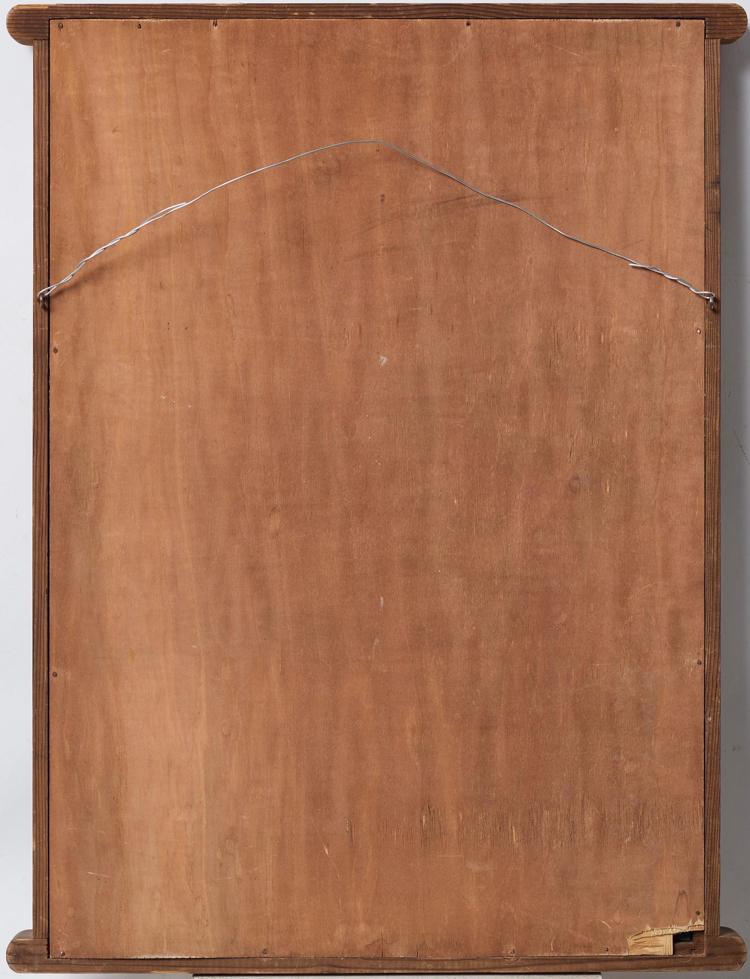 Axel Einar Hjorth, a "Sport" stained pine framed mirror, Nordiska Kompaniet, Sweden 1930's.