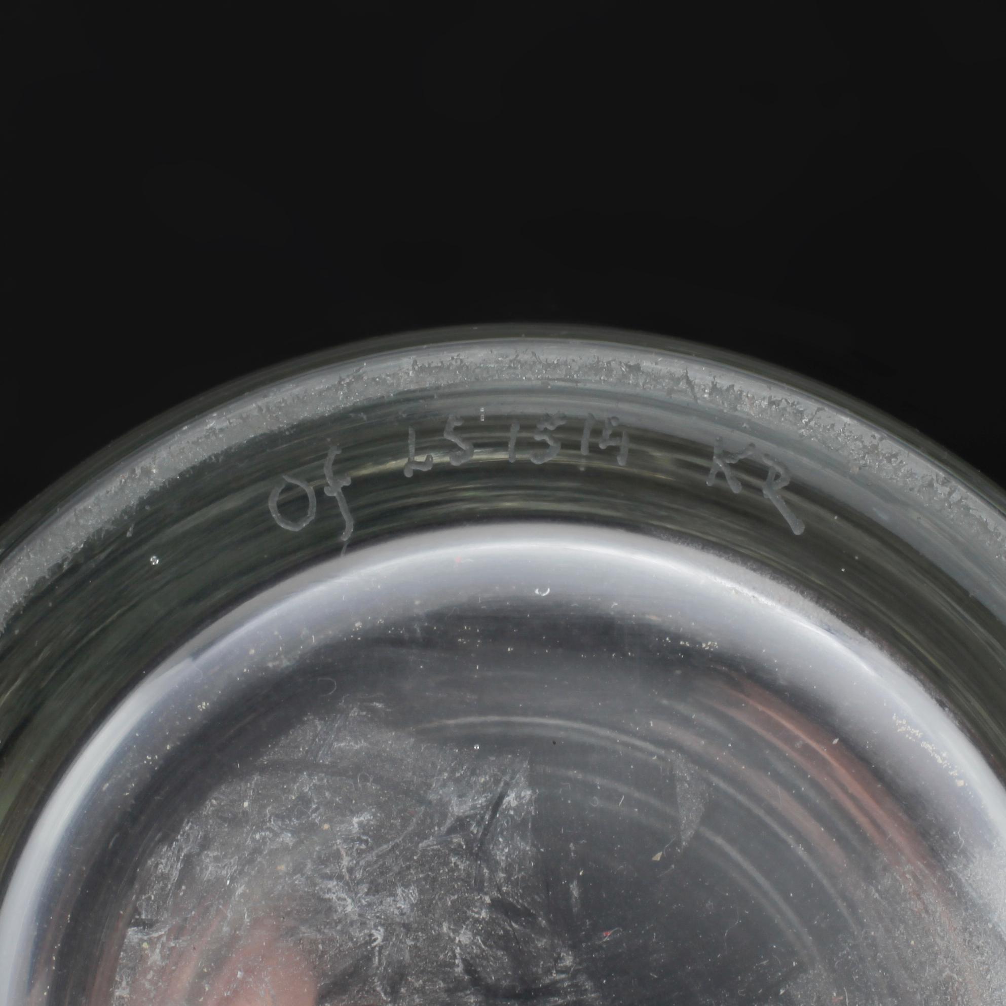 VAS, glas, Vicke Lindstrand, Orrefors. Signerad Of LS 1514 KR.