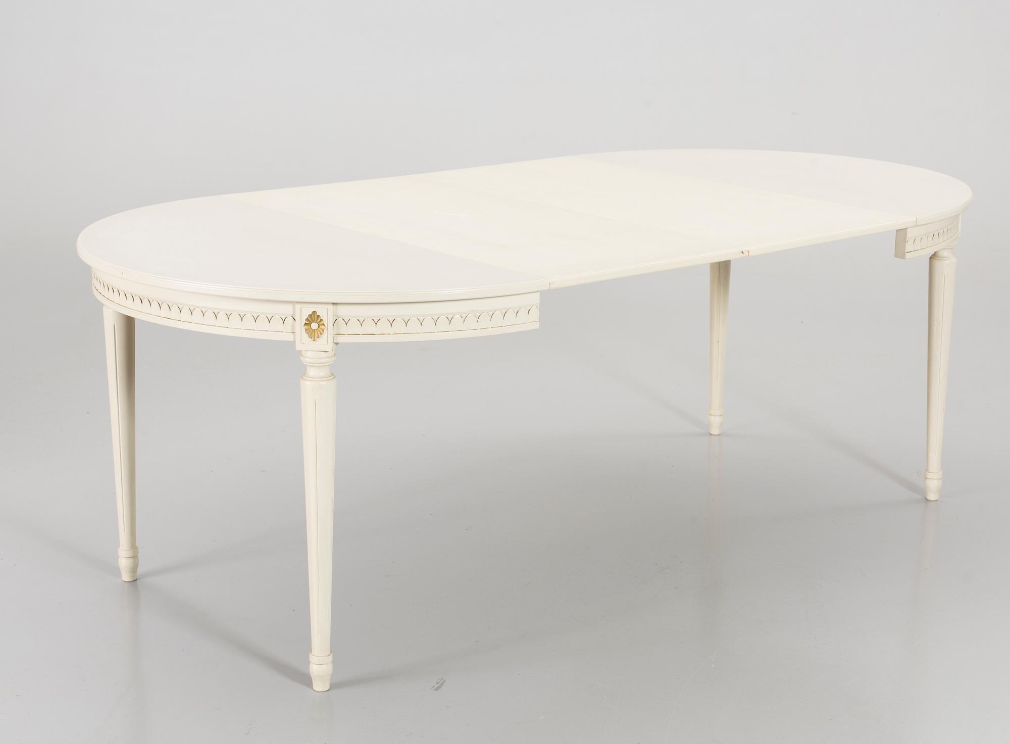 A Swedish gustavian style 5 pcs dining furniture.