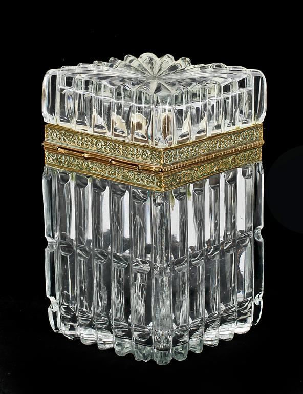 SKRIN, glas och mässing, empire, 1800-talets första hälft.