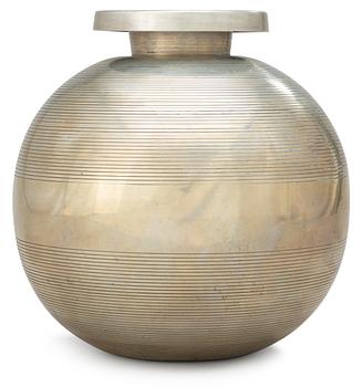 A Sylvia Stave pewter vase, C.G. Hallberg, Stockholm 1934, model 5496.