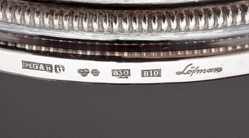 LJUSSTAKAR, ett par, silver, Löfman GAB Uppsala 1977.