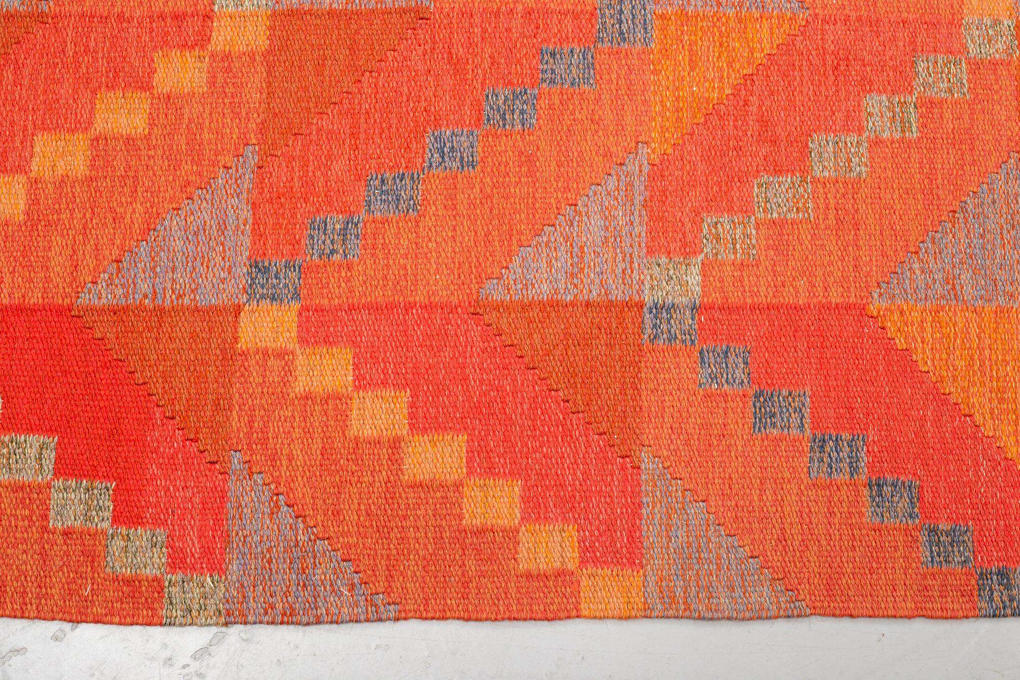 Brita Grahn, a carpet, flat weave, ca 354,5 x 277 cm, signed Brita Grahn.