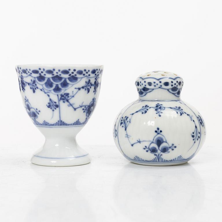 Royal Copenhagen, A 'Blue Fluted Half Lace" 30 pieces breakfast service, 'Musselmalet', partly 1889-1922 but also post 1923.