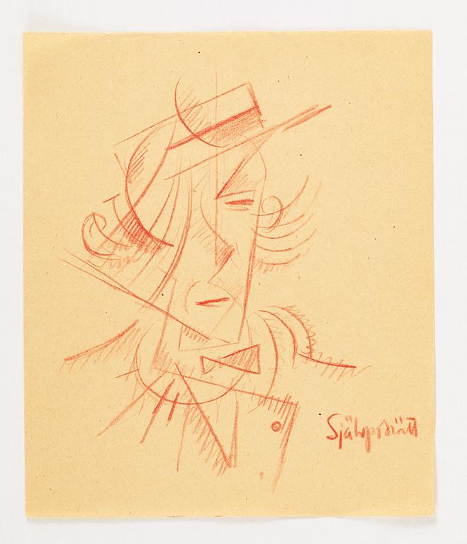 Gösta Adrian-Nilsson, Drawings, 23, and poem.
