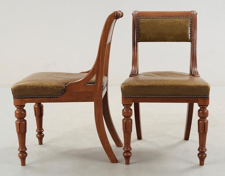 STOLAR, 6 st, empirestil, omkr sekelskiftet 1900.