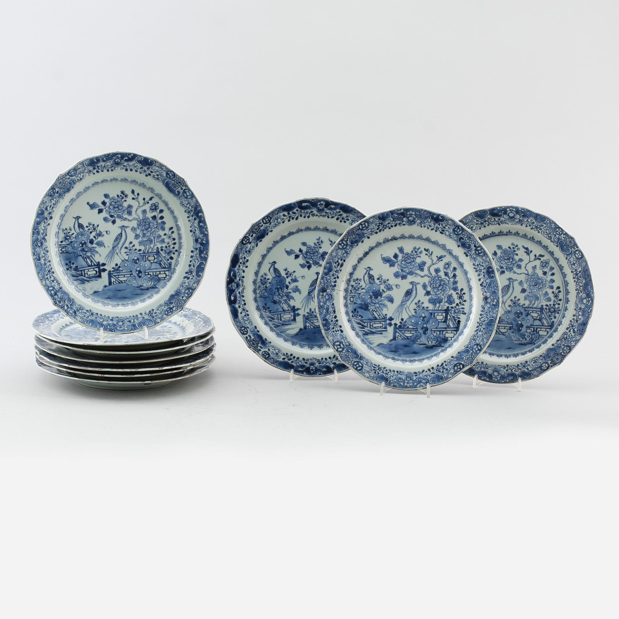 TALLRIKAR, 10 st, porslin, Kina, Qianlong 1736-1795.