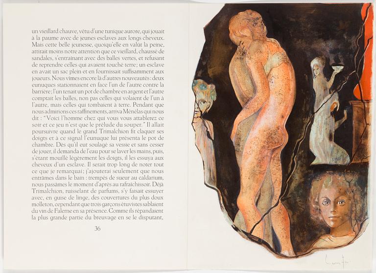 LEONOR FINI, a set of ten signed coloured lithographs, "Satiricon", nr 131, 1970.