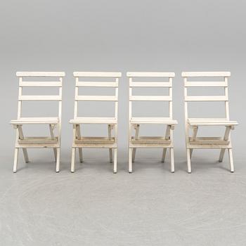 TRÄDGÅRDSSTOLAR, 4 st, 1900-talets första hälft.