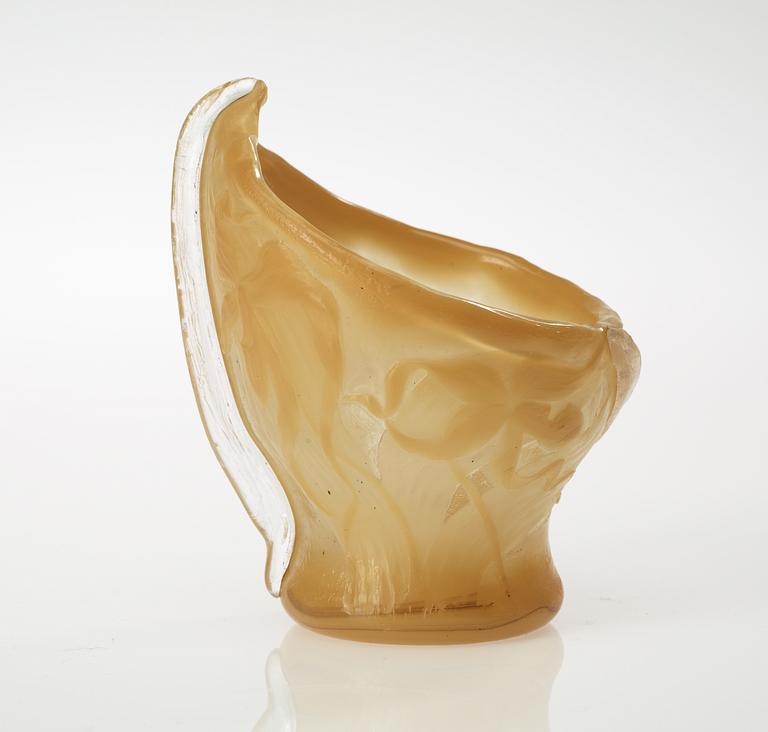An Emile Gallé 'fire-polished' cameo glass vase, Nancy, France 1890's.