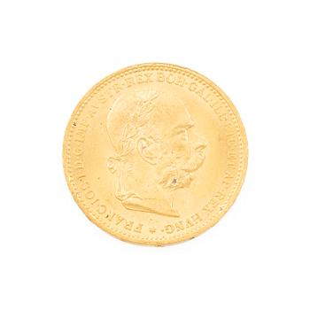 Gold coin, Austria-Hungary, 20 Corona, 1893.