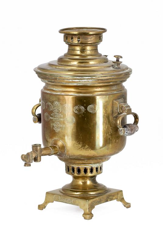 SAMOVAR, mässing, Ryssland, 1800-talets slut.