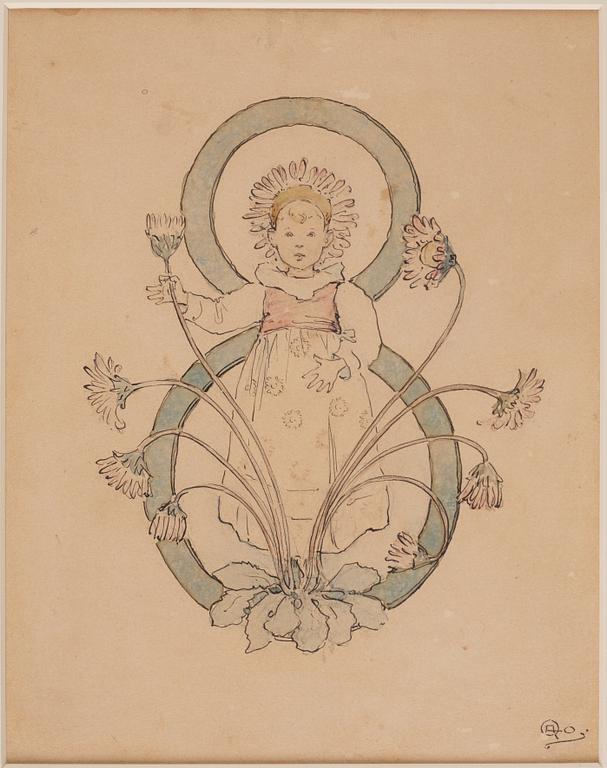 Ottilia Adelborg, "Blomstersiffror med rim", 20 + 1 pcs.