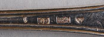 PARTI BESTICK, 4 delar, silver. 1800-tal.