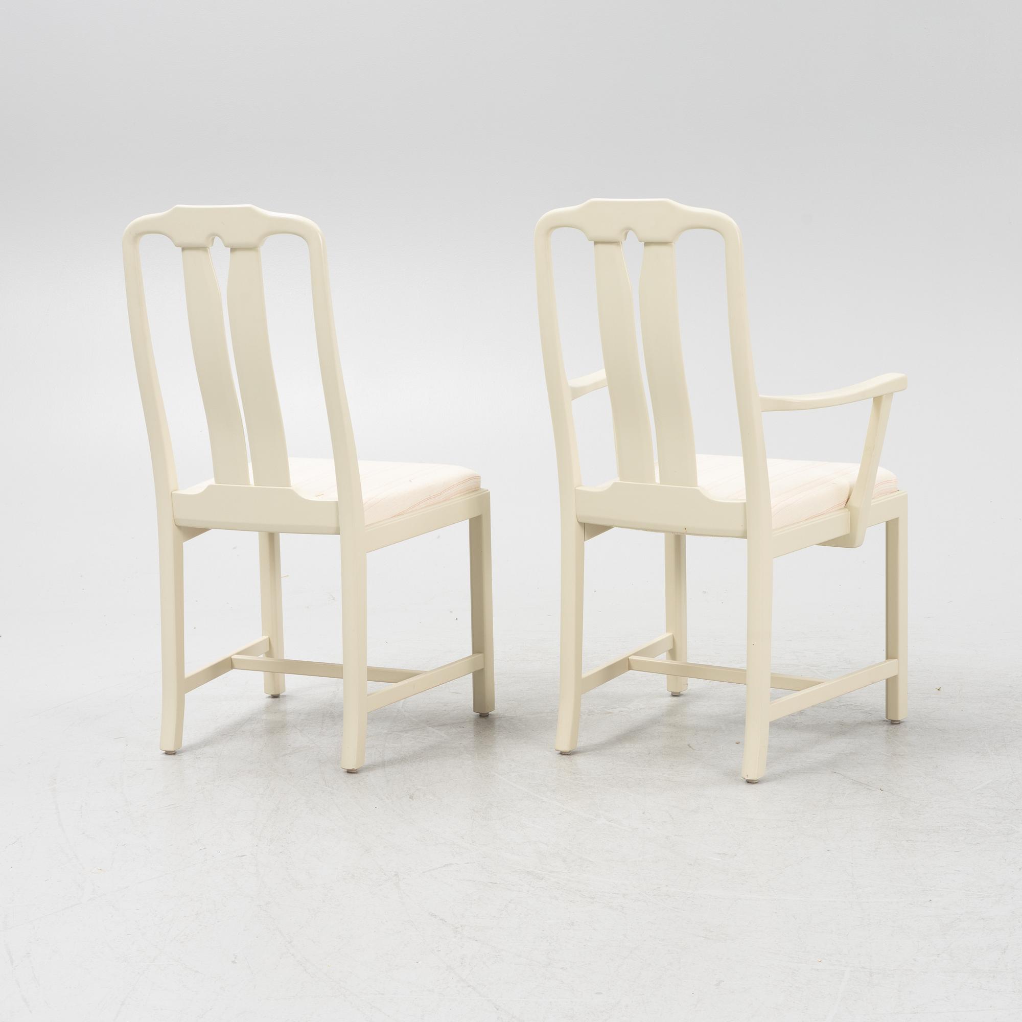 Carl Malmsten, 7 Ambassadör chairs, Åfors furniture factory.