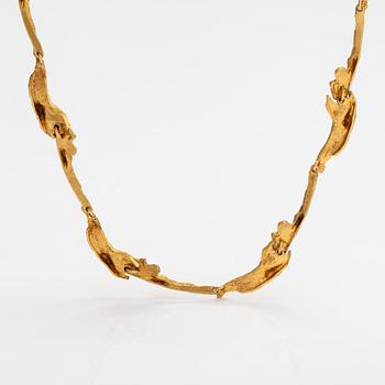 Björn Weckström, A 14K gold necklace "Orchid Psychedelic". Lapponia 1972.