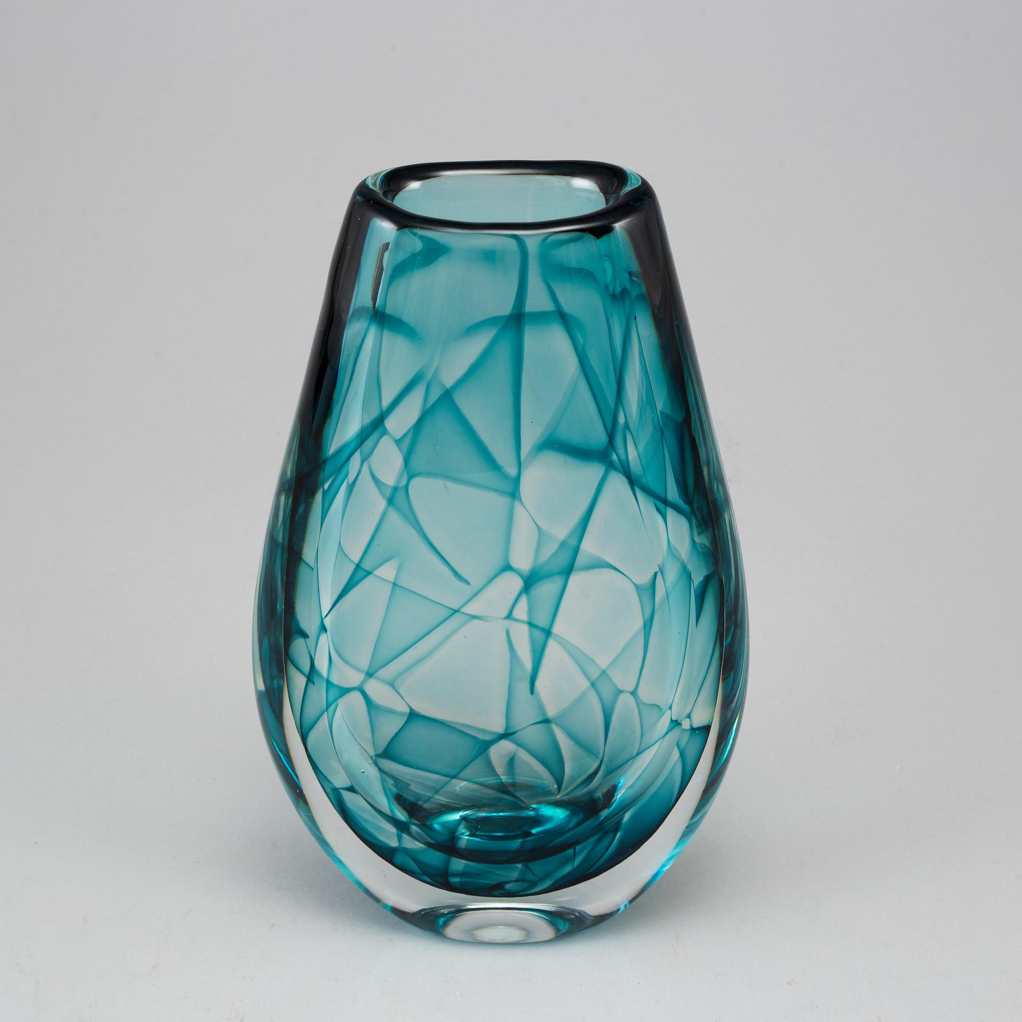 Vicke Lindstrand, a 'Colora', glass vase, Kosta, 1960s.