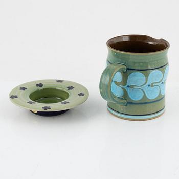 Six pieces of stoneware, Rörstrand, Sweden, latter part of the 20th century.