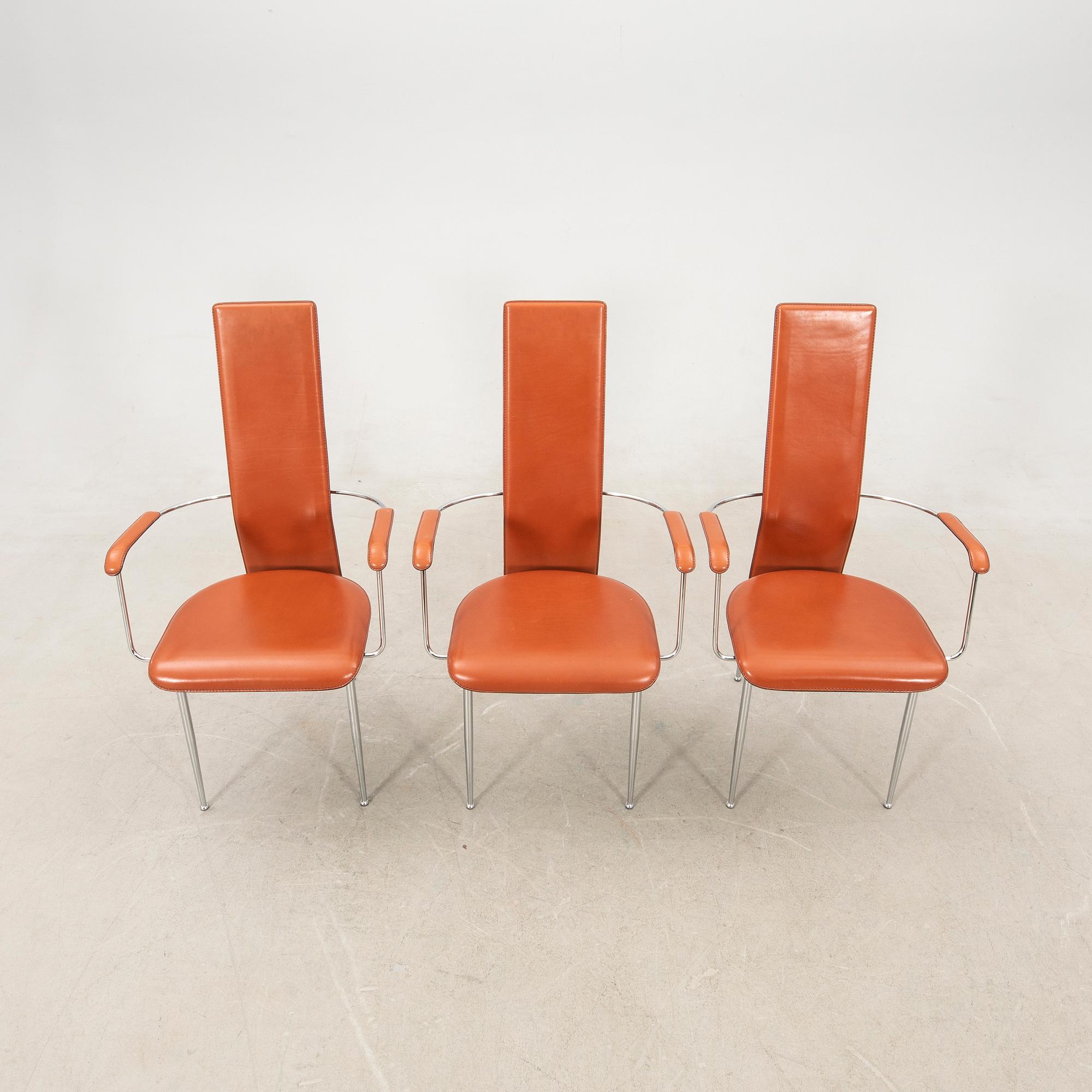 Giancarlo Vegni & Gianfranco Gualtierotti armchairs 8 pcs for Fasem Italy late 20th century/early 21st century.