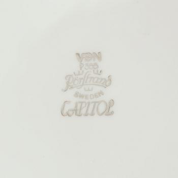 Louise Adelborg, a 50-piece porcelain 'Capitol'/'Swedish Grace' dinner service, Rörstrand, Sweden, 1950's/60's.