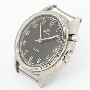 Lemania, Tg 195, "Three Crowns", chronograph, wristwatch, 40 mm.