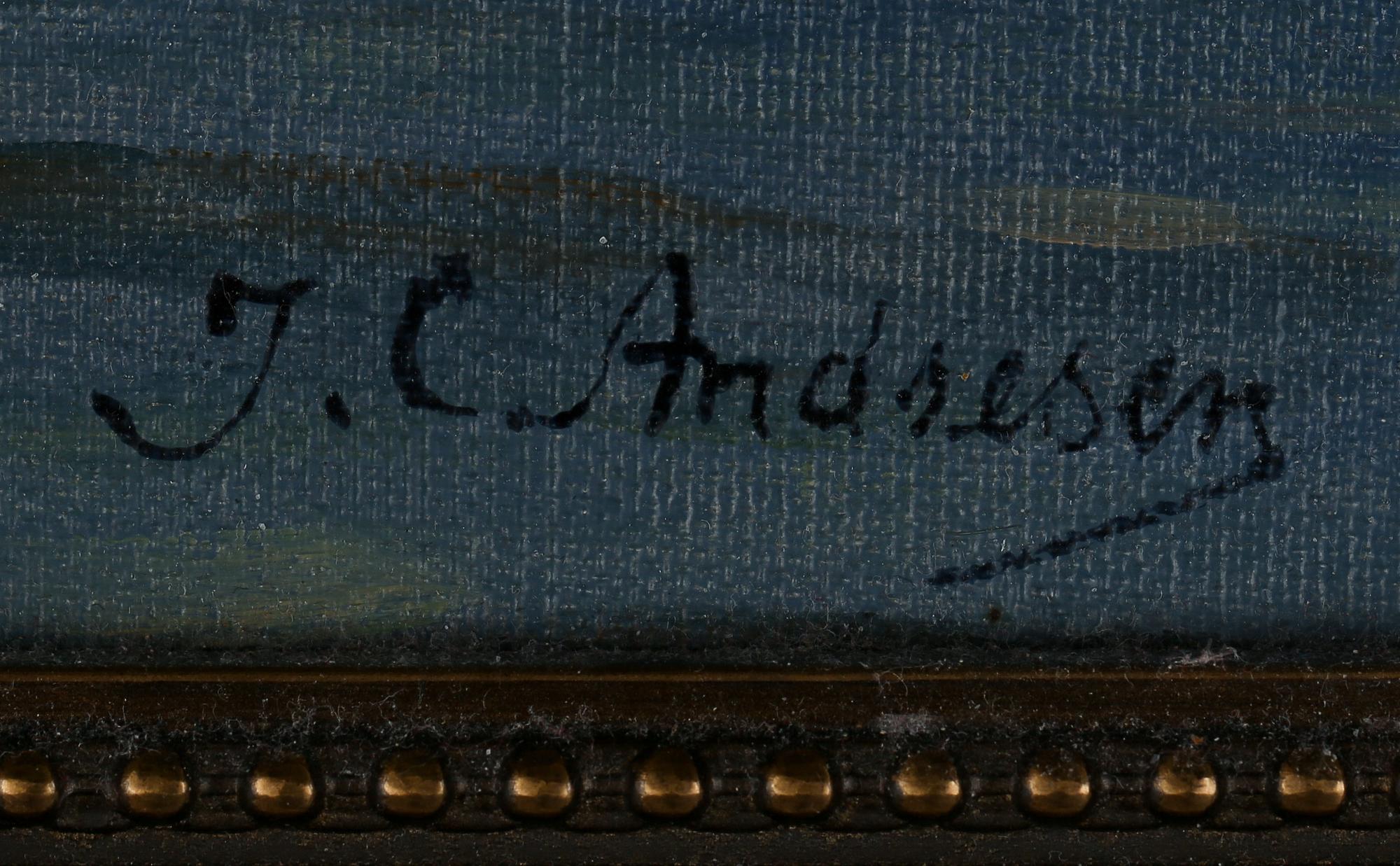 JENS CHRISTIAN ANDRESEN, olja på duk, signerad.