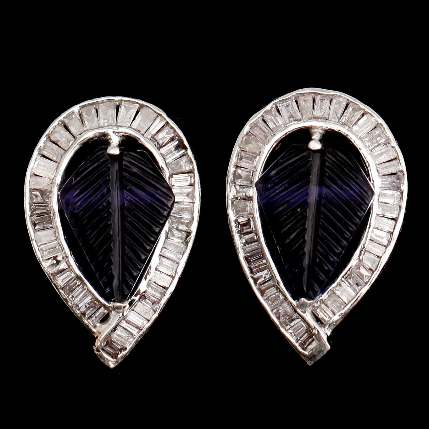 ÖRHÄNGEN, 1 par, vitguld, diamanter tot ca 1.54 ct.