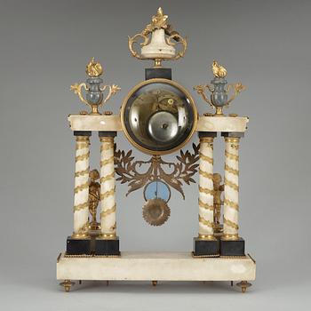 A Louis XVI late 18th Century mantel clock.