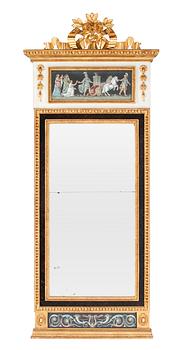 485. A late Gustavian late 18th Century mirror.