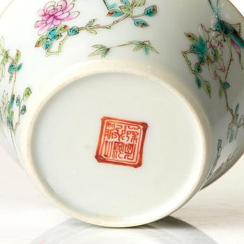 A set with seven famille rose bowls, Qing dynasty, 19th Century.