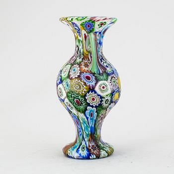 A MILLEFIORI GLASS VASE, Italy, mid 20th century.