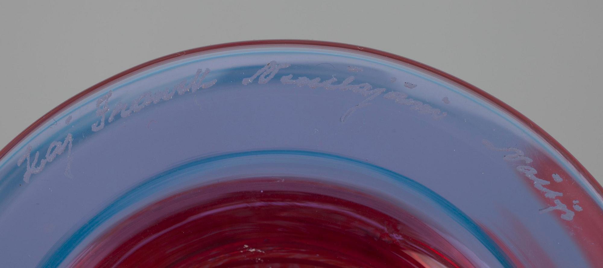 POKAL, glas, sign. Kaj Franck Nuutajärvi, Notsjö. 1970-tal.