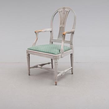 KARMSTOL, gustaviansk stil, 1900-talets andra hälft.