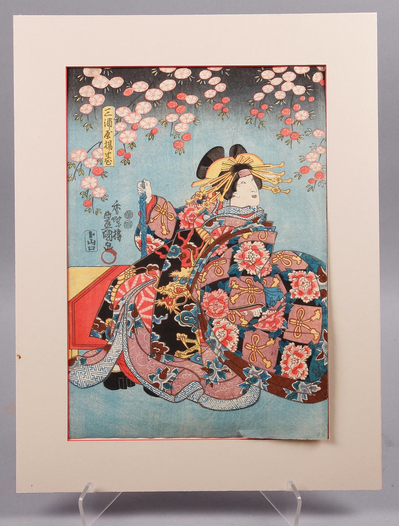 TRÄSNITT, 9 st, senare tryck, Japan, 1900-tal.