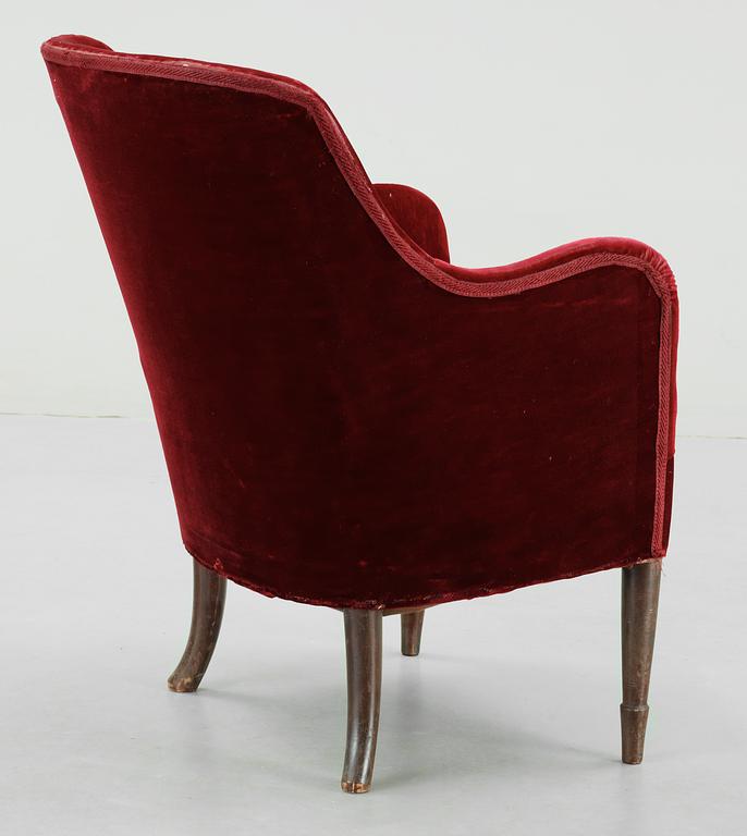 A Carl Malmsten armchair, Stockholms City Consert Hall, ca 1926.