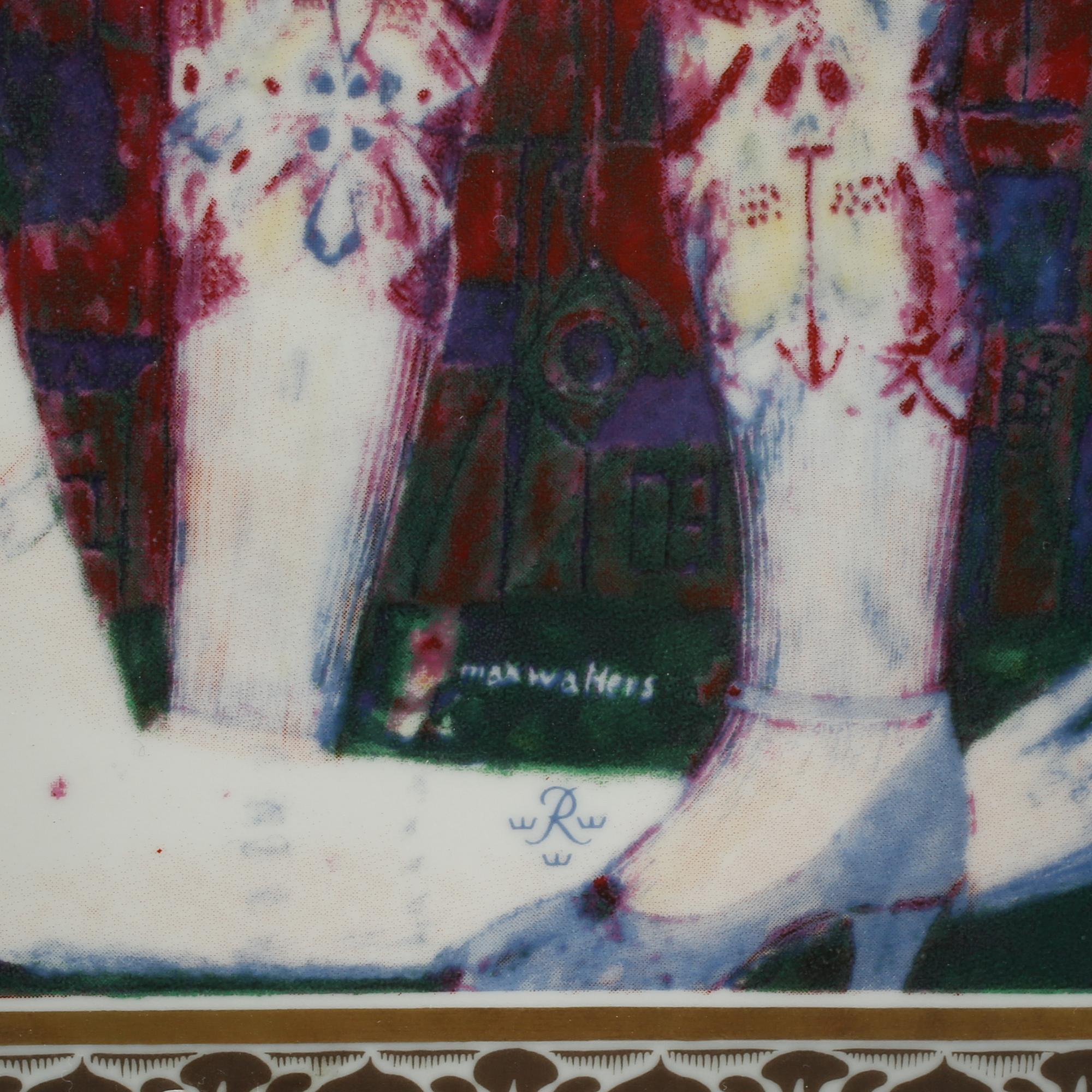 VÄGGPLAKETT, porslin, Max Walter Svanberg, Rörstrand, 1900-talets andra hälft.