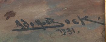 ADOLF BOCK, gouache, signerad och daterad 1931.