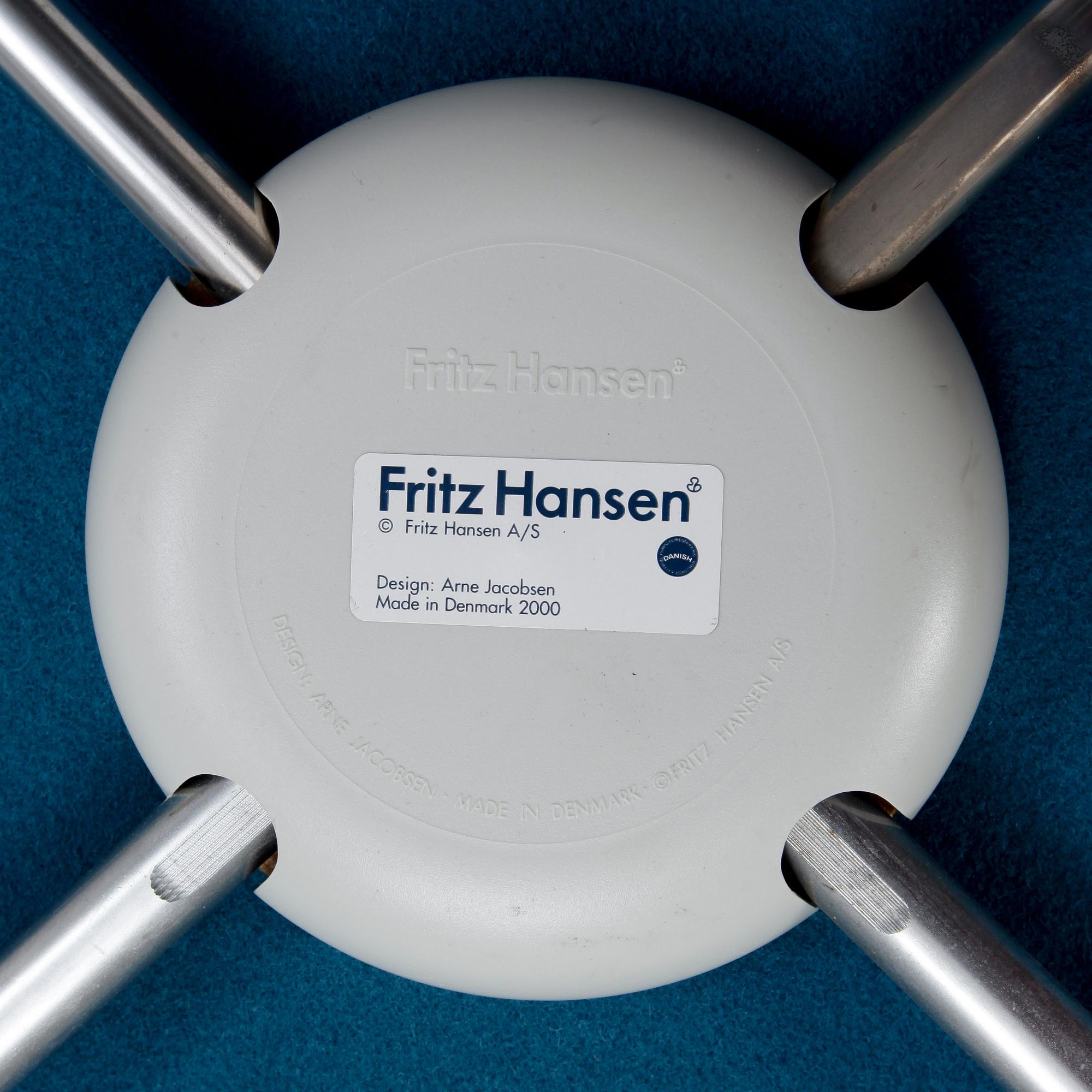 KARMSTOLAR, 5 st, "Sjuan", Arne Jacobsen för Fritz Hansen, formgiven 1955.