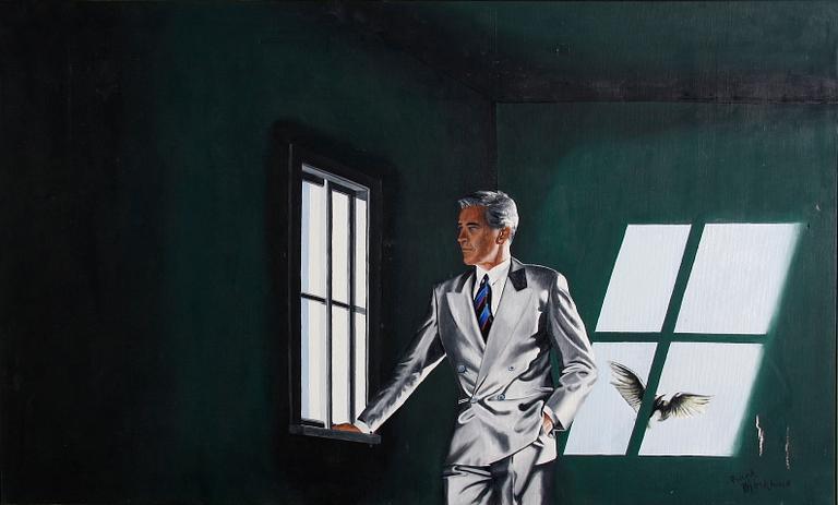 BJÖRKLUND, FRANK. Olja på duk, sign.