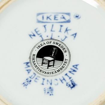 A 65-piece dinner service,  'Nejlika', from Ikea's 18th-century series, 1990s.