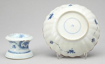 SALTKAR samt FAT, porslin, Kina, 1700-tal.