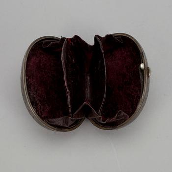 PORTMONNÄ, silver, Ryssland  ca 1900. Total vikt 62 g.