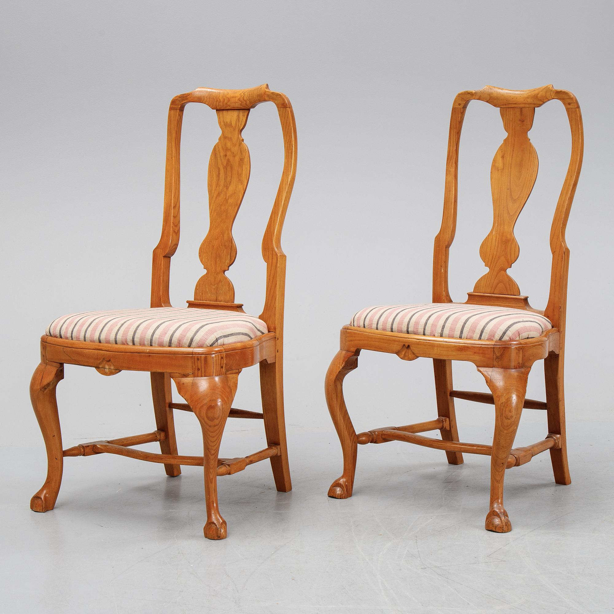 A set of six Rococo chairs, second half of the 18th century.