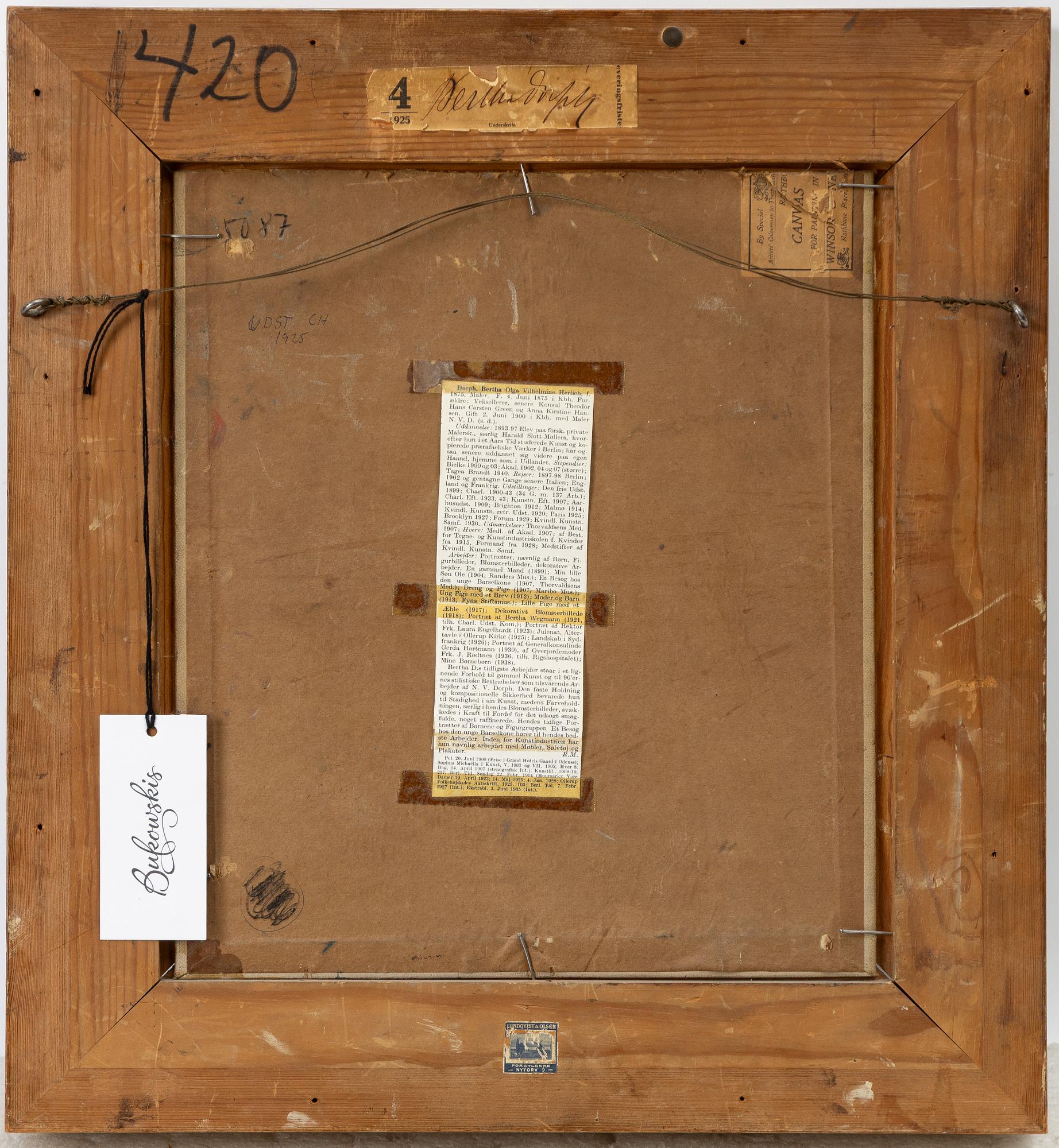 Berta Dorph, Flower still life.