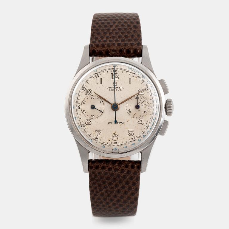 Universal Genève, Uni-Compax, chronograph, ca 1950.