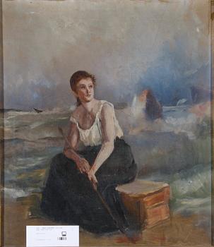 OKÄND KONSTNÄR, olja på duk, 1800/1900-tal.