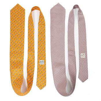 Hermès, slipsar, 2 st.