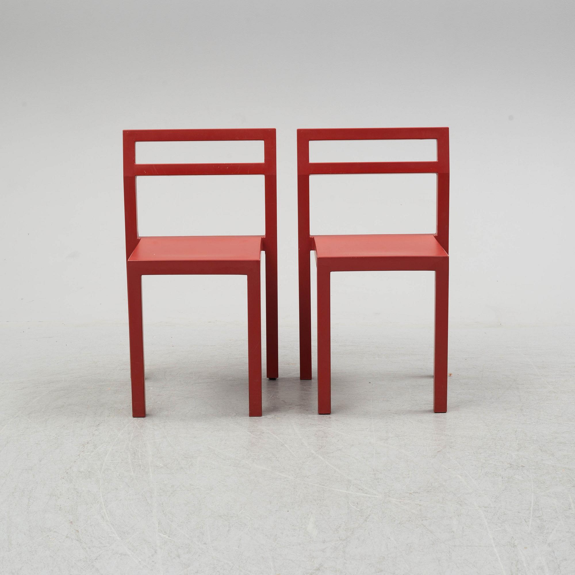 BORIS BERLIN/POUL CHRISTIANSEN, bord med två stolar, "Non", Komplot design, Källemo.