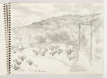 Lotte Laserstein, 4 skissböcker med blyertsteckningar.