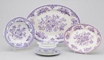 MATSERVIS, 152 delar, flintgods, "Asiatic Pheasant"/Fasan, Gustavsberg, 1900-talets första hälft.